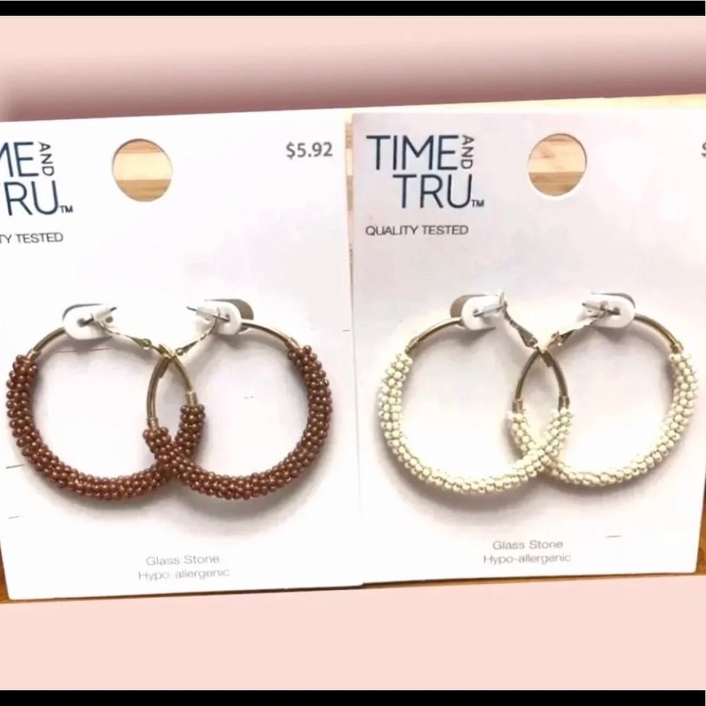 Time and Tru hoop earrings hypoallergenic NWT